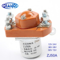DIANQI ZJ50A NO (normally open) 12V 24V 36V 48V 60V 72V 50A DC Contactor for motor forklift electromobile grab wehicle car winch