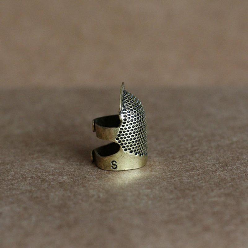 1Pc Coppers Brass Sewing Thimble Finger Protector Metal Shield Protector Pin Needlework Quilting Stitch Craft Sewing Accessories