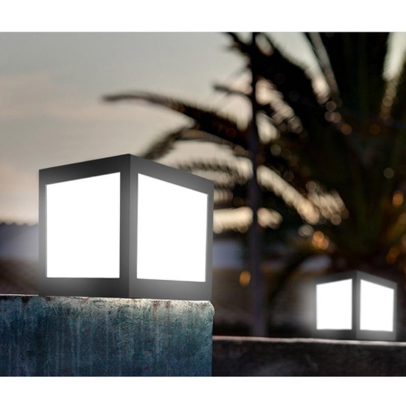 12LED Waterproof Pillar Light Solar Energy Powered Column Lamps Decorative Lighting for Outdoor Landscape Villa Lawn