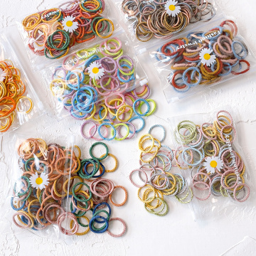 50/100 Pcs/Bag New Girls Cute Colors Soft Elastic Hair Bands Baby Children Lovely Scrunchies Rubber Bands Kids Hair Accessories