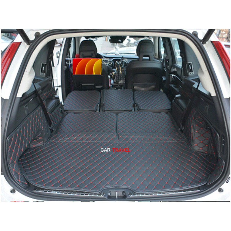 Good quality! Full set car trunk mats for Volvo XC90 7 seats 2020-2015 waterproof boot carpets cargo liner mats for XC90 2019