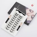 10 pairs of magnetic eyelash CILIA convenient and efficient use of mink hair hand-made magnetic eyelashes Tweezers eyeliner