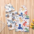 2020 Baby Bedding Clothing 2PCS Newborn Animal Print Outfit Baby Long Sleeve/Sleeveless Sleeping Bag Infant Blanket and Hat Set