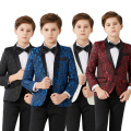 Boy's Casual Suit Blazer Flower Boy Suit Dress For Wedding Children Formal Blazer Clothes Children's Jacquard suit coat