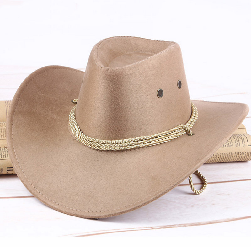 Western Cowboy Hat Men Riding Cap Fashion Accessory Wide Brimmed Crushable Crimping Gift JAN88