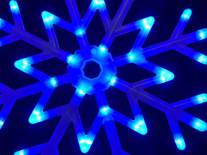40led Snowflakes LED fairy String Light snow flake rope light motif Christmas Xmas tree Lights Bracket decoration 220V-BLUE