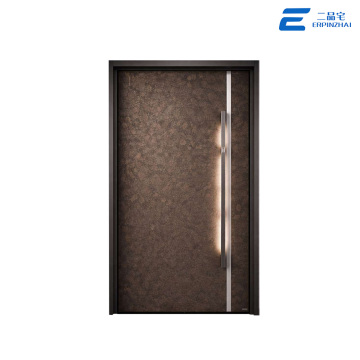 Modern Full Panel Cast Aluminum Exterior Front Door