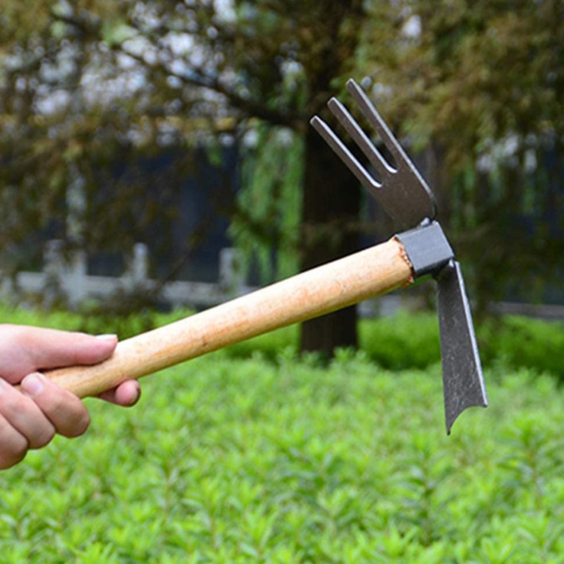 GTBL High Quality Gardening Tool Wooden Handle Hoe for Home Garden Farming Agriculture Flower Planting Hand Tools