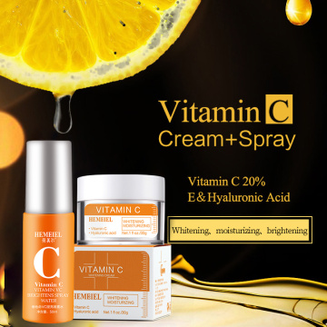 New Vitamin C Whitening Skin Care Set VC Cream Face Serum Spray Moisturizing Whitening Freckles Fading Spots Brightening Skin