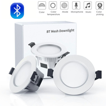 Smart Bulb Downlight Bluetooth LED Magic RGBW Home Lighting Lamp Color Change Dimmable Light Covers for Ceiling Lights