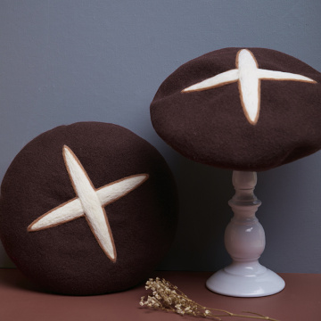 Creative Cute Handmade Wool Felt Shiitake Mushrooms Harajuku Painter Cap Autumn And Winter Versatile Simple Style Beret