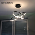 Modern Home Led Pendant Light Circle 3Rings Ceiling Pendant Lamp Lustres Living room Dining room Kitchen Bedroom Hanging Lamp