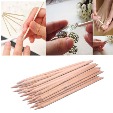 20Pcs Nail Art Orange Wood Stick Cuticle Pusher Remover Pedicure Manicure Tool Nails Polisher Y40