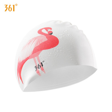 361 Silicone Printed Swimming Caps Unisex Adult Swim Cap Ear Protect Long Hair Waterproof for Men Women Pool Sport Swimming Hat