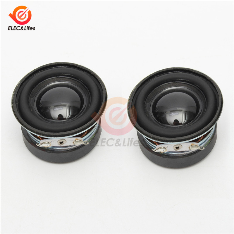 2Pcs 40mm Acoustic Speaker 4Ohm 3W Speaker 36MM External Magnetic Black Hat PU Edge Acoustic Components