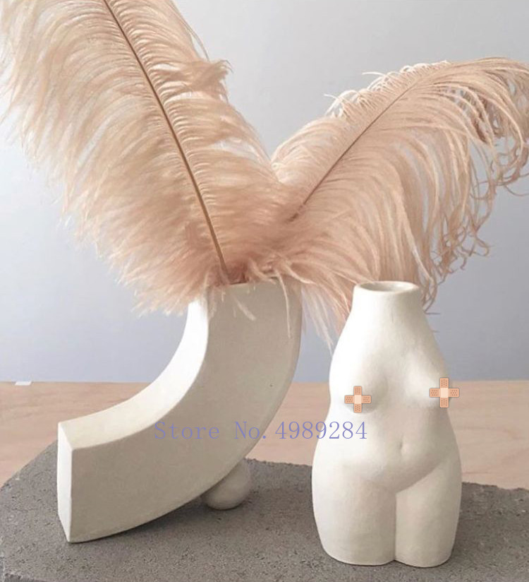modern Nordic style Creative The body art Abstract female nude manual Ceramic vase Home living room accessories flower vase