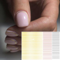 Sticker 1pc Stripe Gold Curve 3D Lines Nail Nails Stickers Adhesive Striping Tape Nail Art Stickers Decals Rose Gold Silver