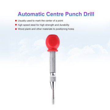 Automatic Center Pin Hole Punch Wood Press Dent Marker Woodworking Tool Spring Loaded Marking Starting Holes Tool