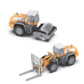 Engineering Road Roller Bulldozer Model Car Forklift Truck Shovel Loader 1:55 Toys Gift Alloy Head Can Exchanged For Kid 1 Set