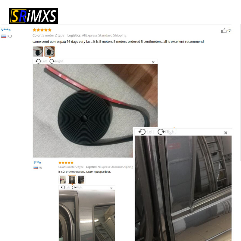 Z Shaped Seal Car Door Seal Noise Sound Insulation Rubber Weather Strips Edge Dust Waterproof Seals Auto Sound Insulation