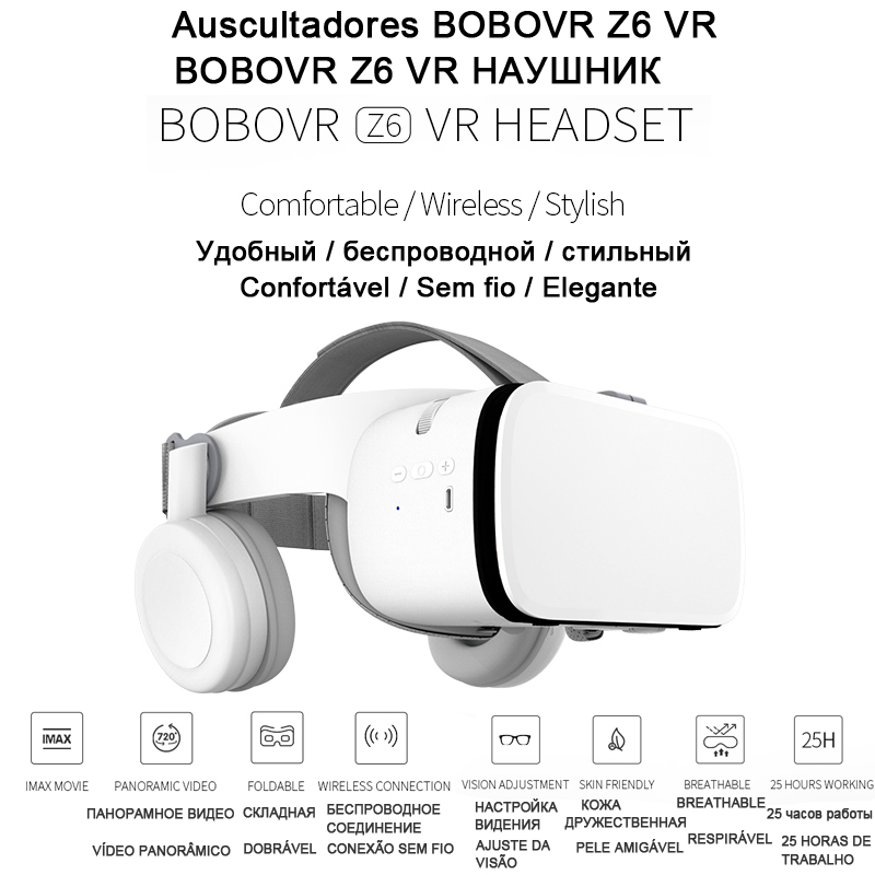 Newest Bobo Bobovr Z6 Casque Helmet 3D VR Glasses Virtual Reality Headset For iPhone Android Smartphone Smart Phone Goggles