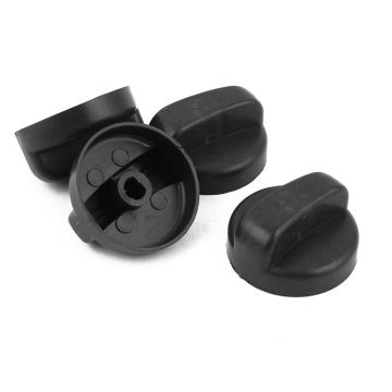 Kitchen 44 mm Diameter Plastic Black Button Switch for Gas Cooktop 4