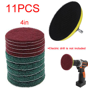 Drill Brush Scrub- Pads 11 Piece Power Scrubber Cleaning Kit All Purpose Cleaner Scrubbing Cordless Drill for Cleaning Pool#40