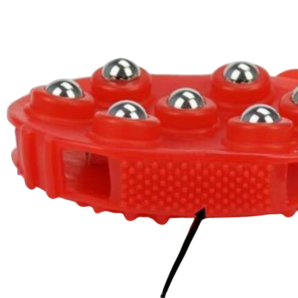 Body Massage Glove Roller 7 Balls Anti-Cellulite Muscle Pain Relief Relax Massager For Neck Shoulder Buttocks Leg Health Care