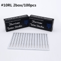 #10RL 0.30mm Tattoo Needles 100pcs Professional Hurricane Tattoo Needles Disposable Sterile Round Liner Needles For Artists