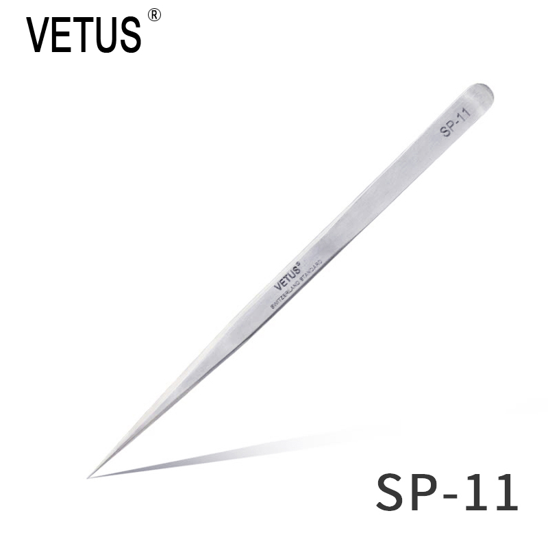 VETUS SP-11 SP-15 High Precision Stainless Steel Tweezers Set For Electronic Cell Phone Repair Tools Kit