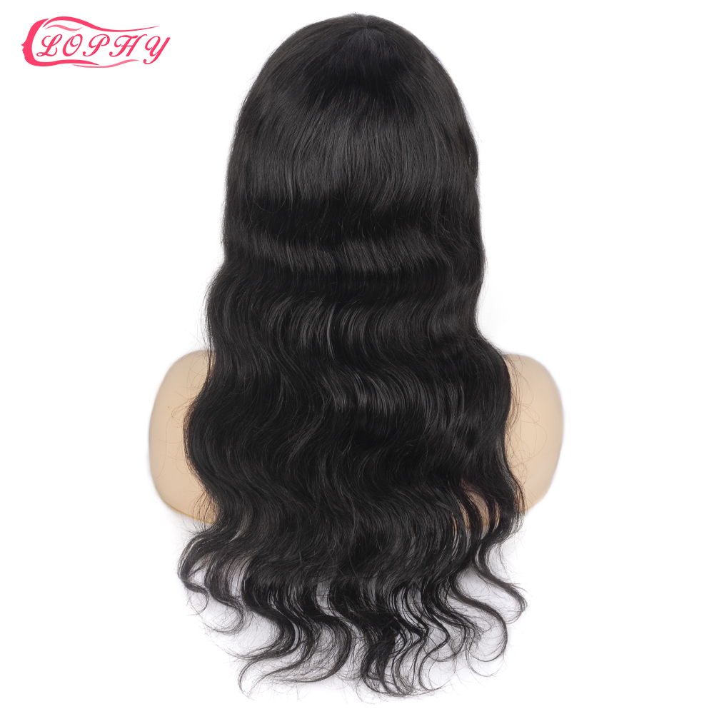 Body Wave Human Hair Wig With Bangs Brazilian Natural Color Glueless Wig With Bangs Human Hair With Fringe Wigs Free Shipping