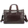 Men Split Leather Black Briefcase Business Handbag Messenger Bags Male Vintage Shoulder Bag Men's Large Laptop Travel Bags Hot