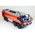 Lepins MOC-4446 airport emergency rescue truck fire truck crane sprinkler remote control assembly toy boy birthday gift