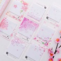 2020 Fresh Cherry Sakura Natural Memo Pad Sticky Notes List Escolar Papelaria School Supply Label