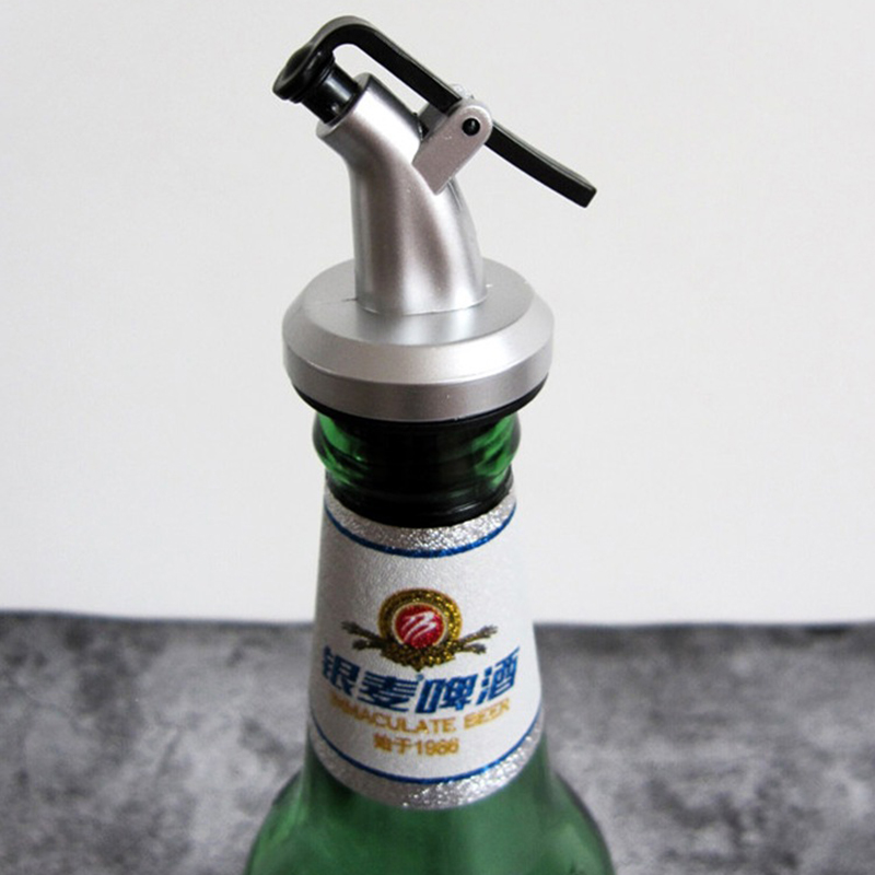 Oil Bottle Stopper Lock Plug Seal Leak-proof Food Grade Rubber Plastic Nozzle Sprayer Liquor Dispenser Wine Pourer Kitchen Tool