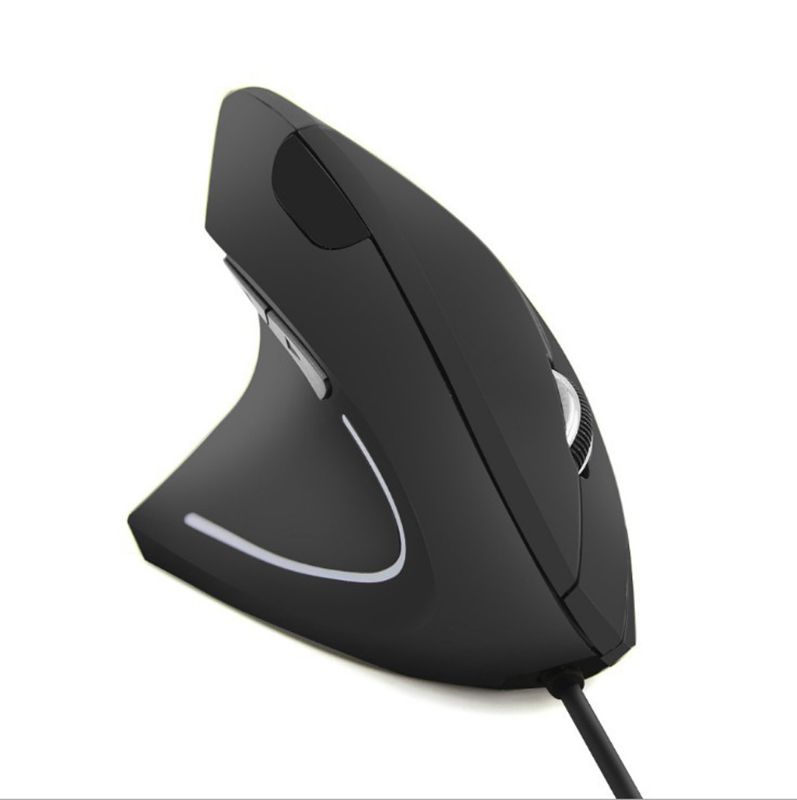 Wired Left Hand Vertical Mouse Ergonomic Gaming Mouse 800 1200 1600 DPI USB Optical Wrist Healthy Mice Mause For PC Computer