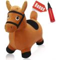 iPlay, iLearn Brown Hopping Horse,Inflatable Hopper ,Outdoors Ride On Bouncy Animal Play Toys,Gift for 3, 4, 5 Age Year Old Kids