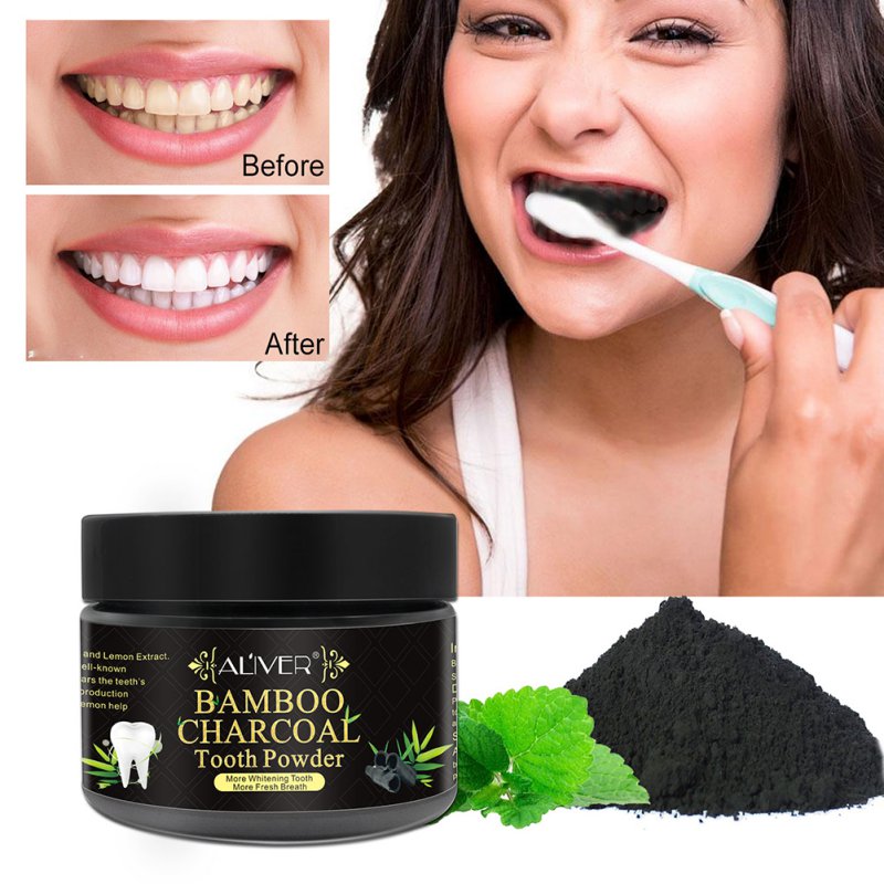 Lemon Bamboo Charcoal Teeth Whitening Powder Cleaning Tooth Powder Oral Hygiene 2018 Product