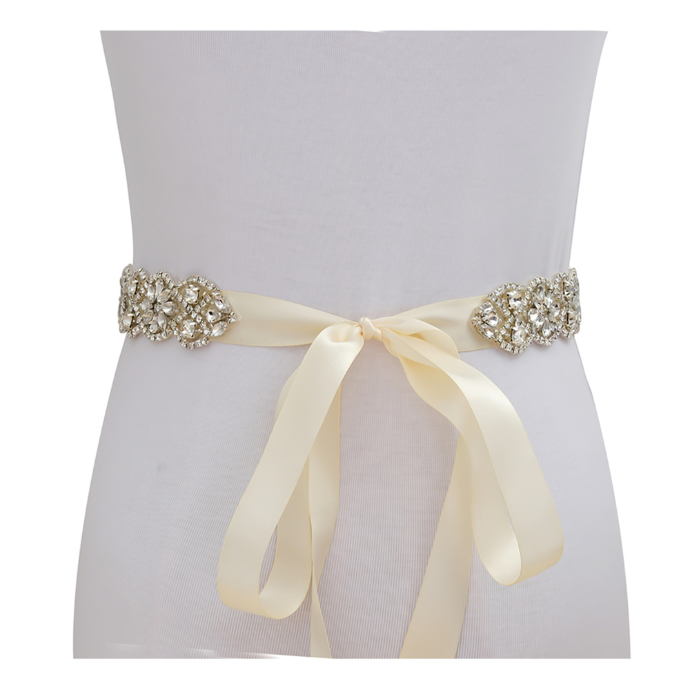 MissRDress Wedding Belt Rhinestones Belt Crystal Handmade Pearls Belt Bridal Dress Sash Evening Dress Wedding Pearl belt JK834