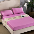 1PCS Fitted Sheet Solid Color Bed Sheets With Elastic Band Double Queen Size 160cm*200cm Mattress Cover 100% Polyester