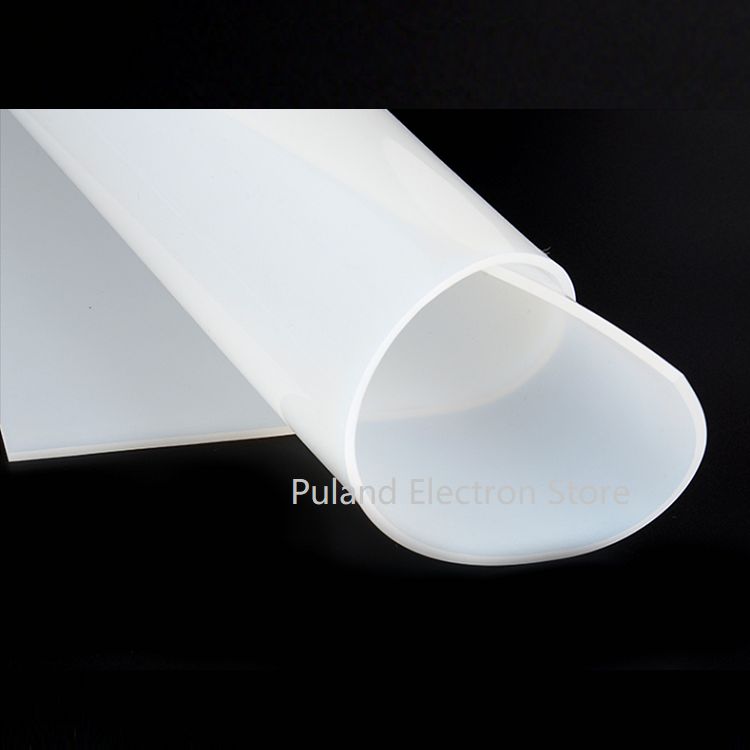 500mm*500mm*1mm Silicone Rubber Sheet Cushion Sealing Film Plate Mat Square Flat Gasket Heat Resist Milky White