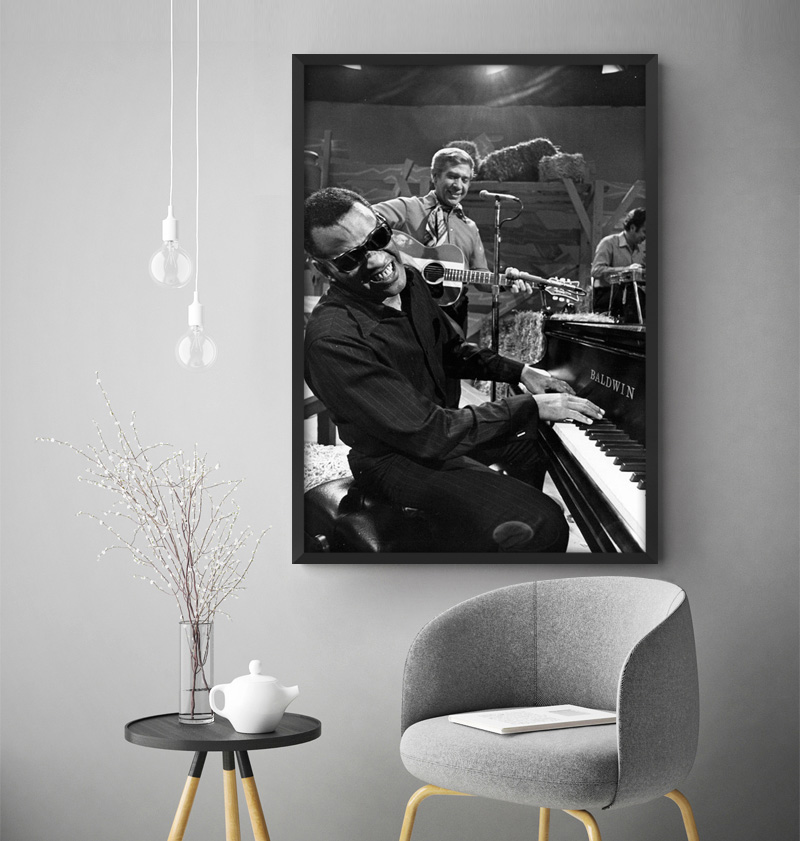 Ray Charles RobinsonArt Poster Print Photo Paper Wall Art Picture Painting 12 24 36 47 Inches