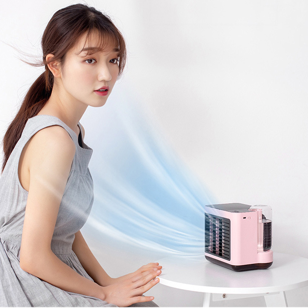 Convenient Air Cooler Fan Portable Air Conditioner usb Air Conditionering Cool Cooling Air Cooler Fan Humidifier #z