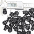 10Pcs/lot Black Plastic Ball Round Spring Stop Cord Lock Ends Toggle Stopper Clip For Sportswear Clothing Shoes Rope Locks Craft