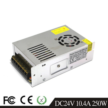 250W 10.4A 24V Switching Power Supply 110V 220V Transformer AC DC24V SMPS for LED Strip Light Module Display 3D Printer CNC CCTV