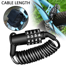 Bicycle lock Password Device Anti-Theft Durable 4 Number Long Spring Wire Bike Motorcycle Riding Safety Accessories Bicycle Lock