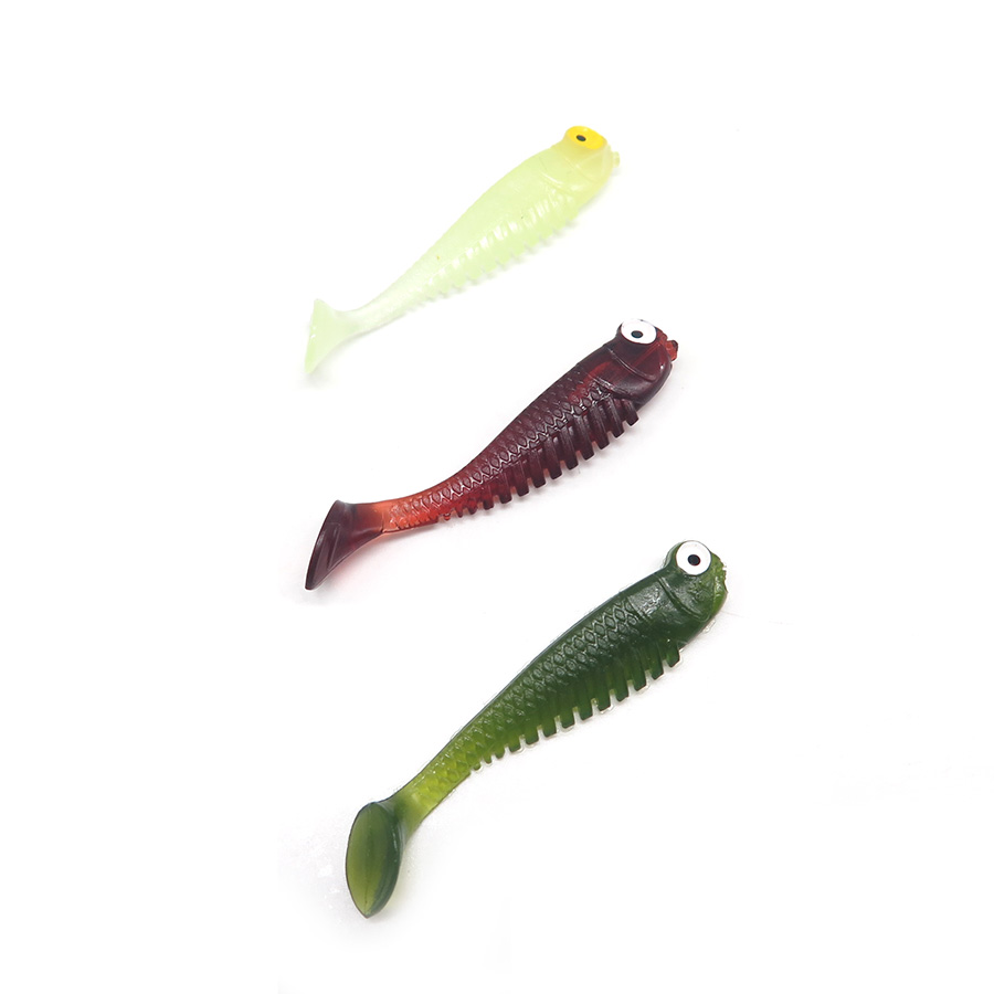10 pcs/lot Attractive Smell Soft Lure Small Fish Artificial Bait Wobbler Lure Luminous Worm Fishing Lure