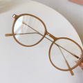 Imwete Vintage Finished Myopia Glasses Men Blue Light Computer Prescription Eyewear Women Nearsighted Eyeglasses Diopter -1.0