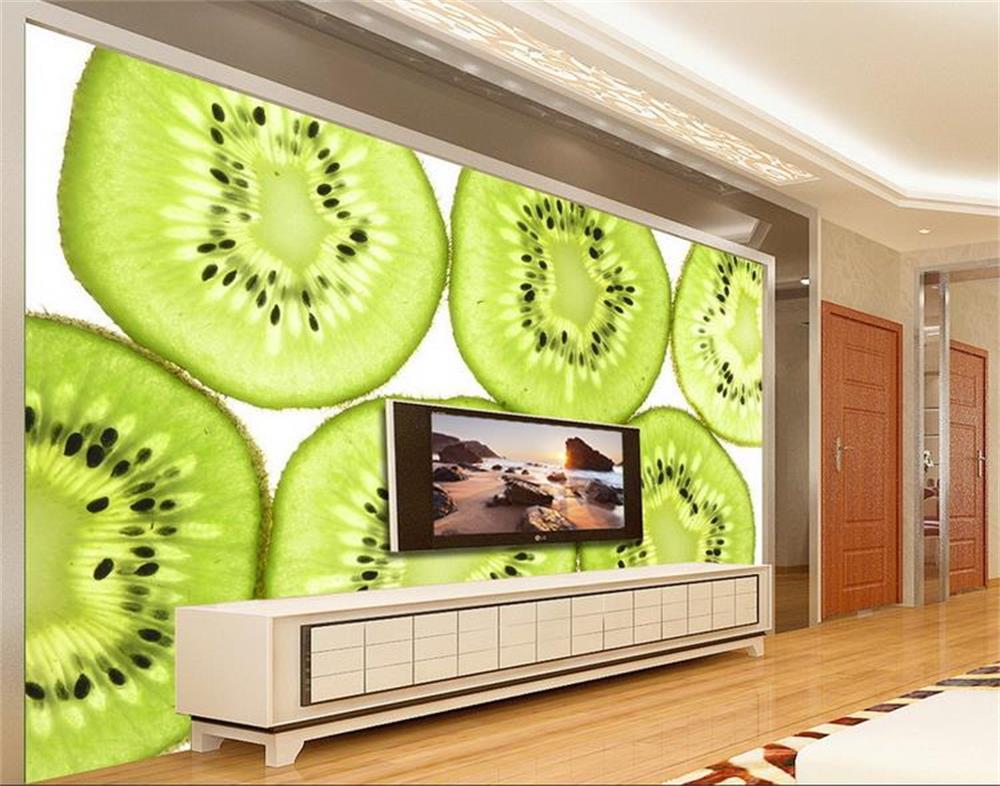 3D wallpaper ceiling/custom photo wall paper/Pure and fresh kiwi fruit/KTV/Hotel/bar/living room/bedroom