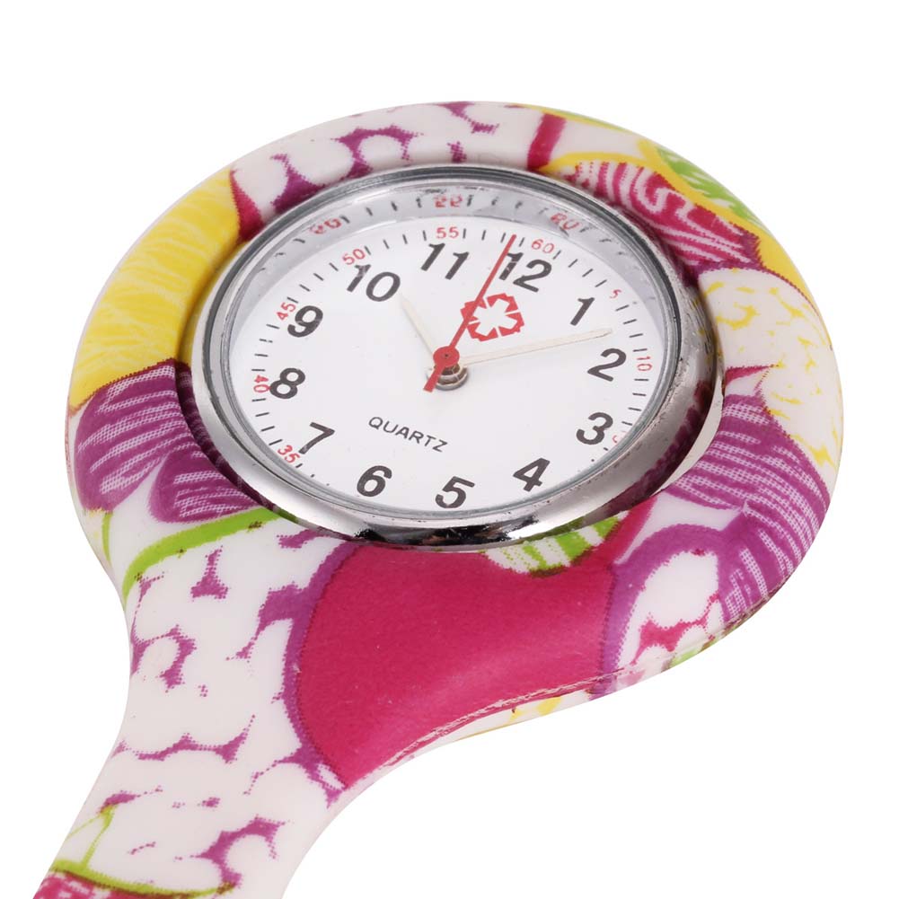 Nurse Watches Printed Style Clip-on Fob Brooch Pendant Pocket Hanging Doctor Nurses Medical Quartz Watch UND Sale
